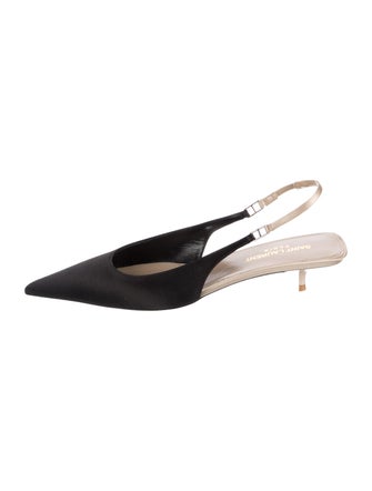 Saint Laurent Satin Slingback Pumps