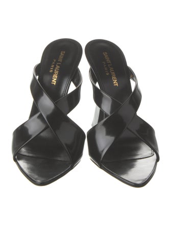 Saint Laurent Patent Leather Slides