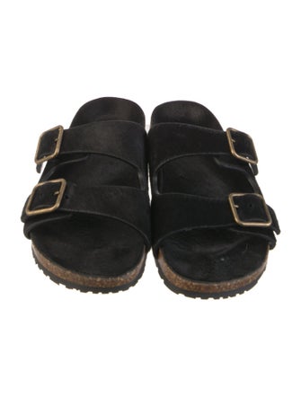 Saint Laurent Ponyhair Slides