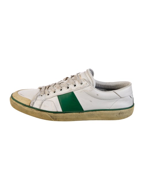 Saint Laurent Leather Colorblock Pattern Sneakers