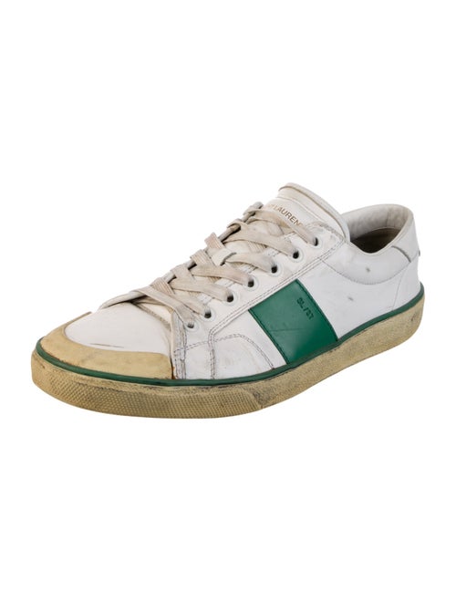 Saint Laurent Leather Colorblock Pattern Sneakers