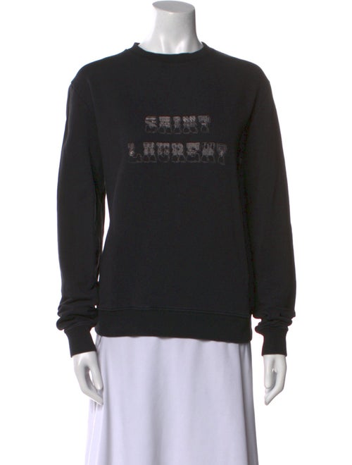 Saint Laurent Graphic Print Crew Neck Sweatshirt