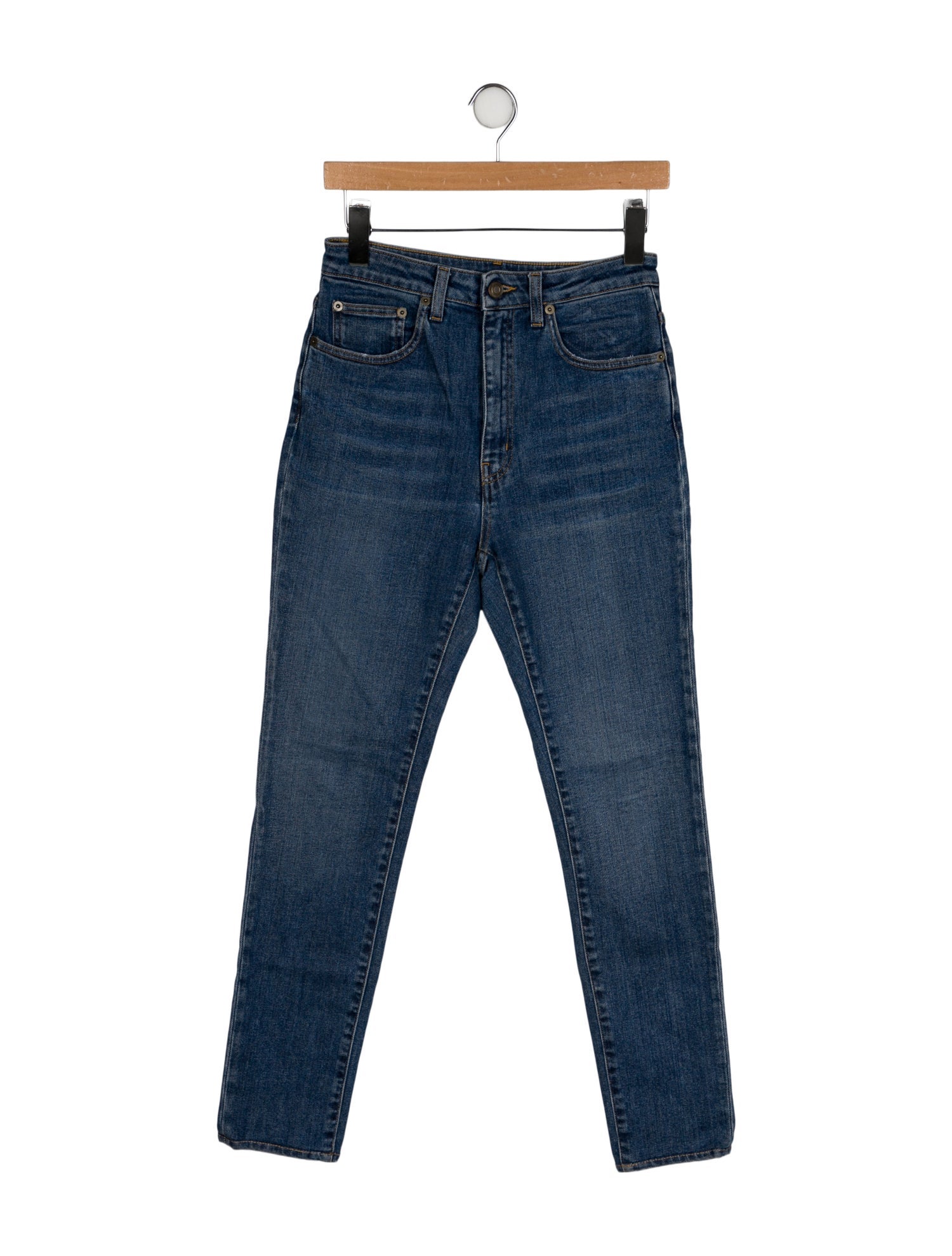 Saint Laurent Mid-Rise Skinny Leg Jeans