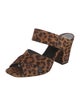 Saint Laurent Calf Hair Animal Print Slides