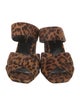 Saint Laurent Calf Hair Animal Print Slides