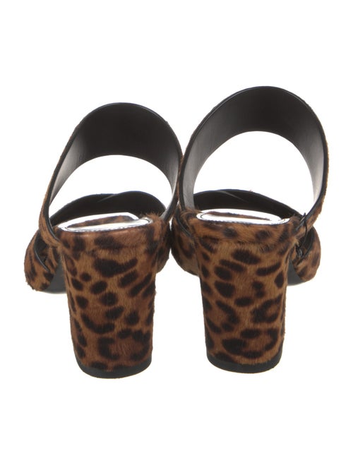 Saint Laurent Calf Hair Animal Print Slides