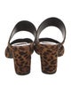 Saint Laurent Calf Hair Animal Print Slides