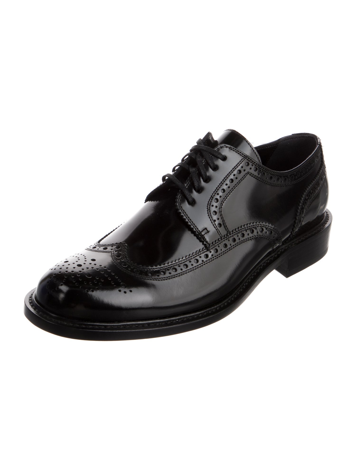 Saint Laurent Leather Lasercut Accents Brogues