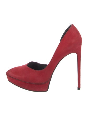 Saint Laurent Suede D'Orsay Pumps