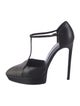 Saint Laurent Leather Studded Accents T-Strap Pumps