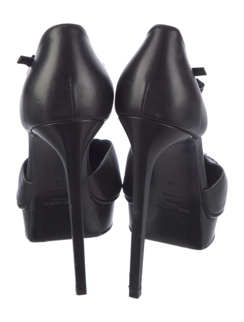 Saint Laurent Leather Studded Accents T-Strap Pumps