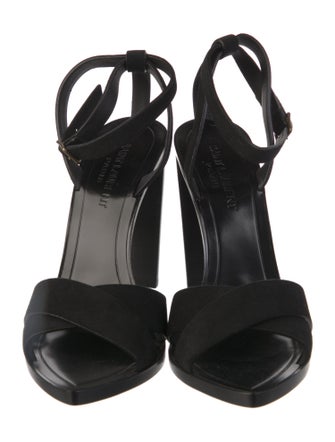Saint Laurent Leather Slingback Sandals