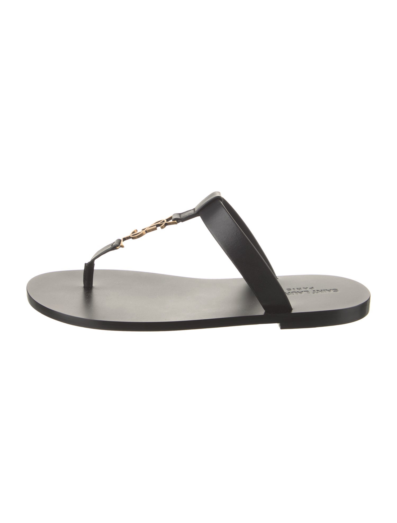 Saint Laurent Leather T-Strap Sandals