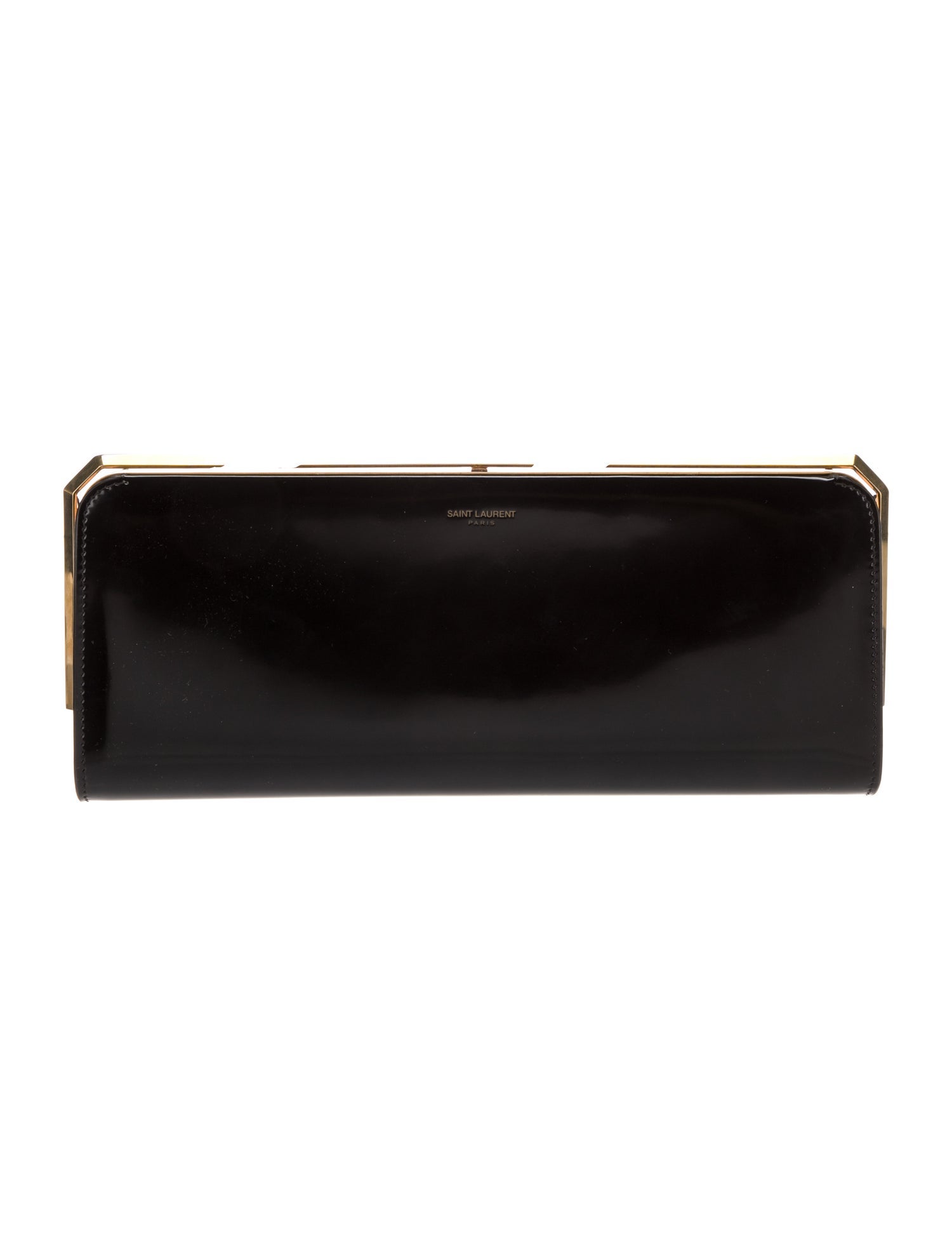 Saint Laurent Patent Leather Date Charnière Minaudière 2023