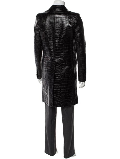 Saint Laurent 2015 'Paris Sessions' Embossed Leather Overcoat