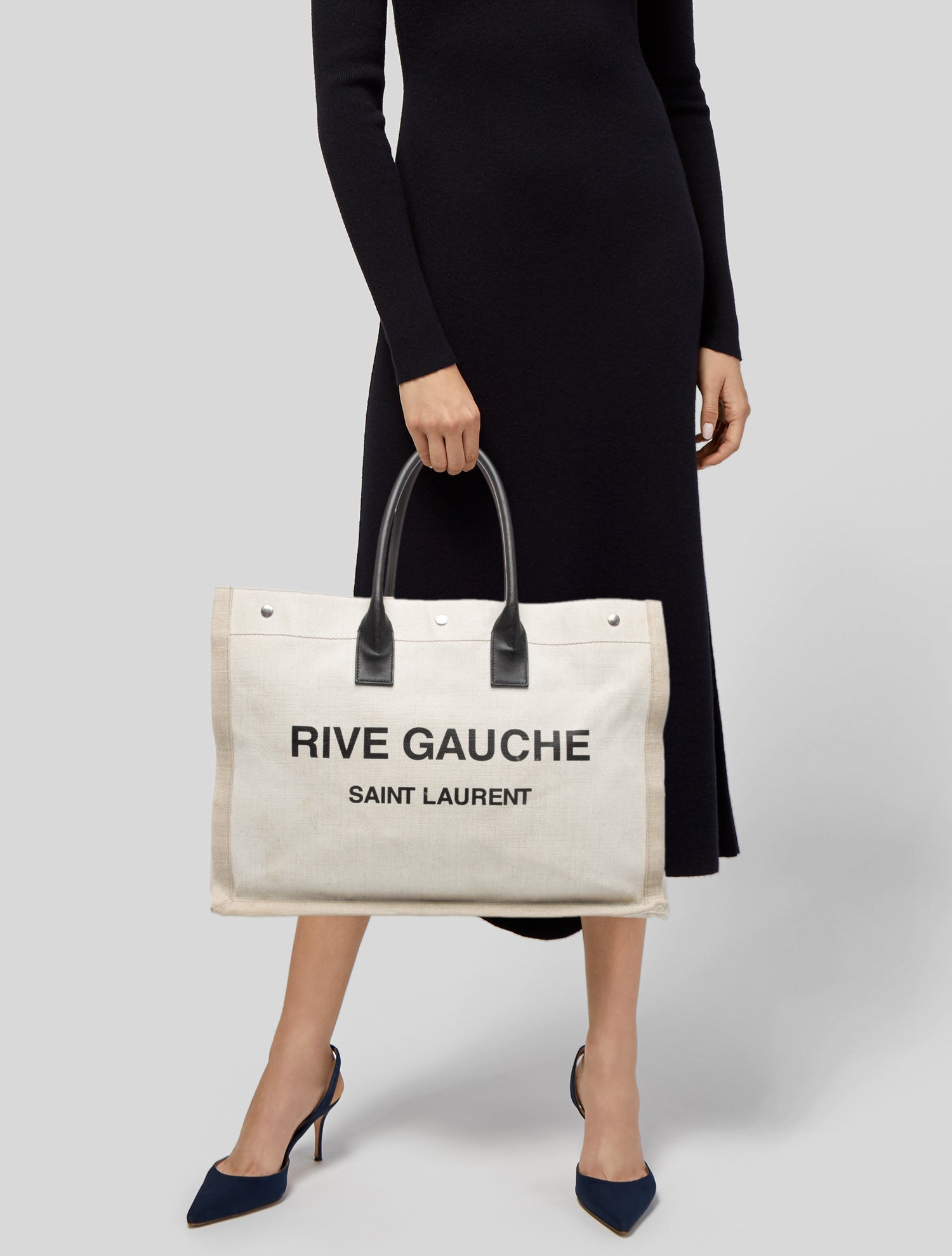 Saint Laurent Canvas Canvas Tote Bag