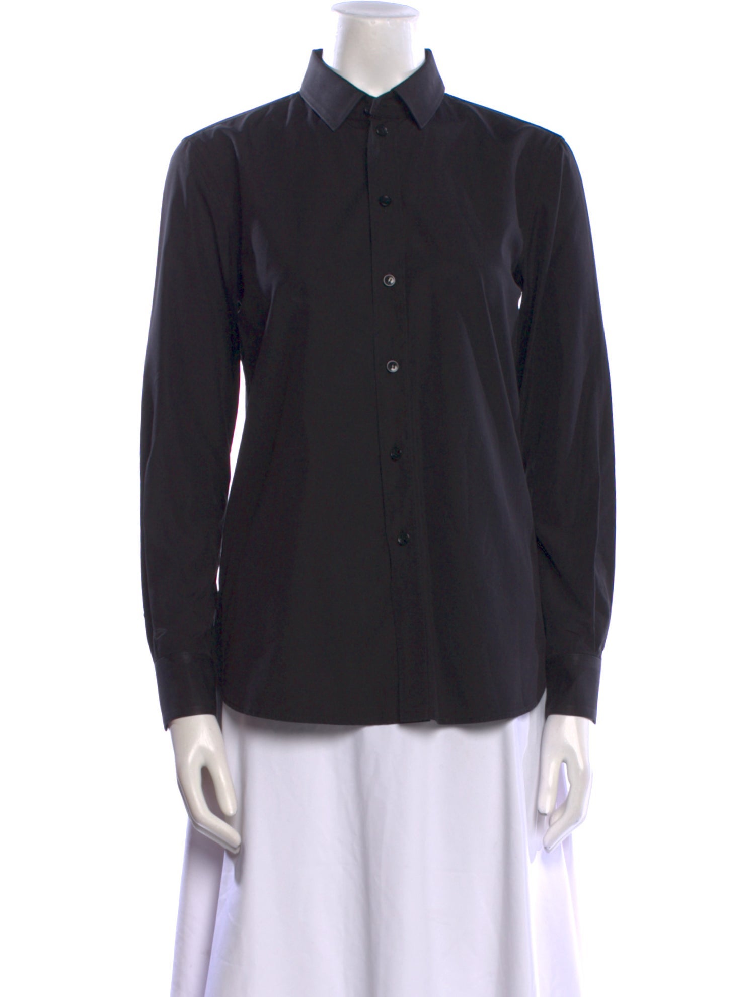 Saint Laurent Long Sleeve Button-Up Top