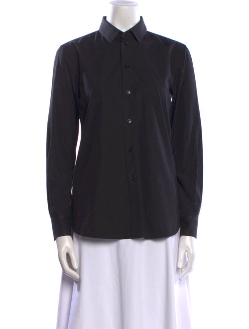 Saint Laurent Long Sleeve Button-Up Top
