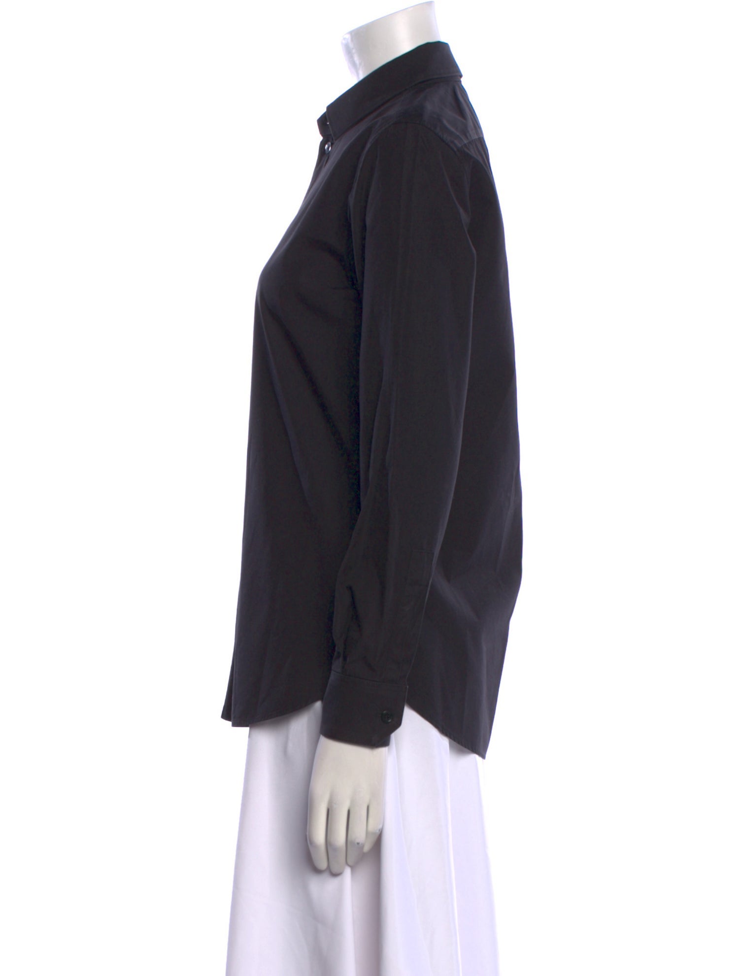 Saint Laurent Long Sleeve Button-Up Top