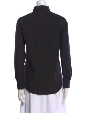 Saint Laurent Long Sleeve Button-Up Top