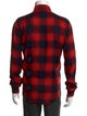Saint Laurent Plaid Print Long Sleeve Shirt