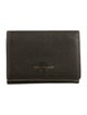 Saint Laurent Leather Tri Fold Compact Leather Card Holder