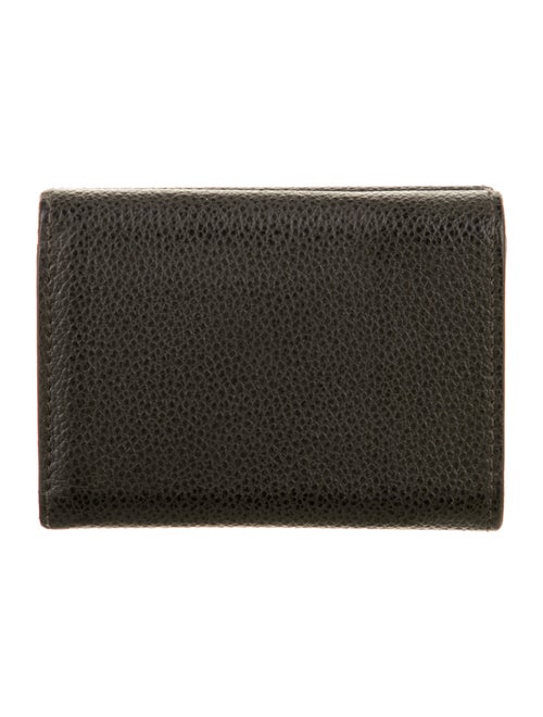 Saint Laurent Leather Tri Fold Compact Leather Card Holder
