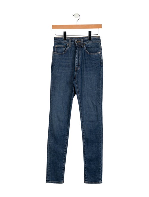 Saint Laurent High-Rise Straight Leg Jeans