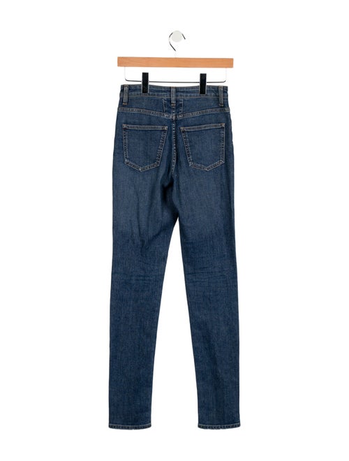 Saint Laurent High-Rise Straight Leg Jeans