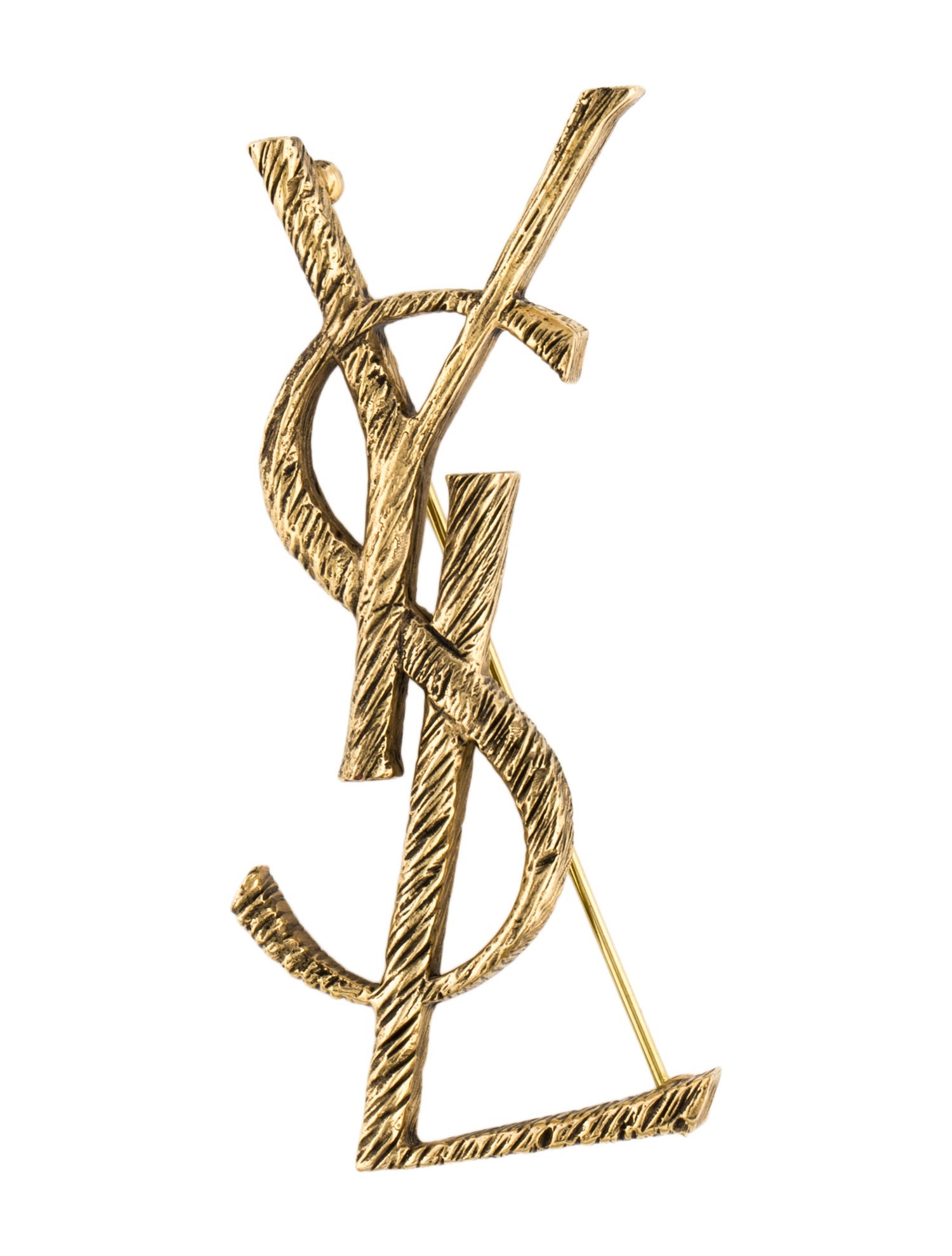 Saint Laurent YSL Monogram Brooch