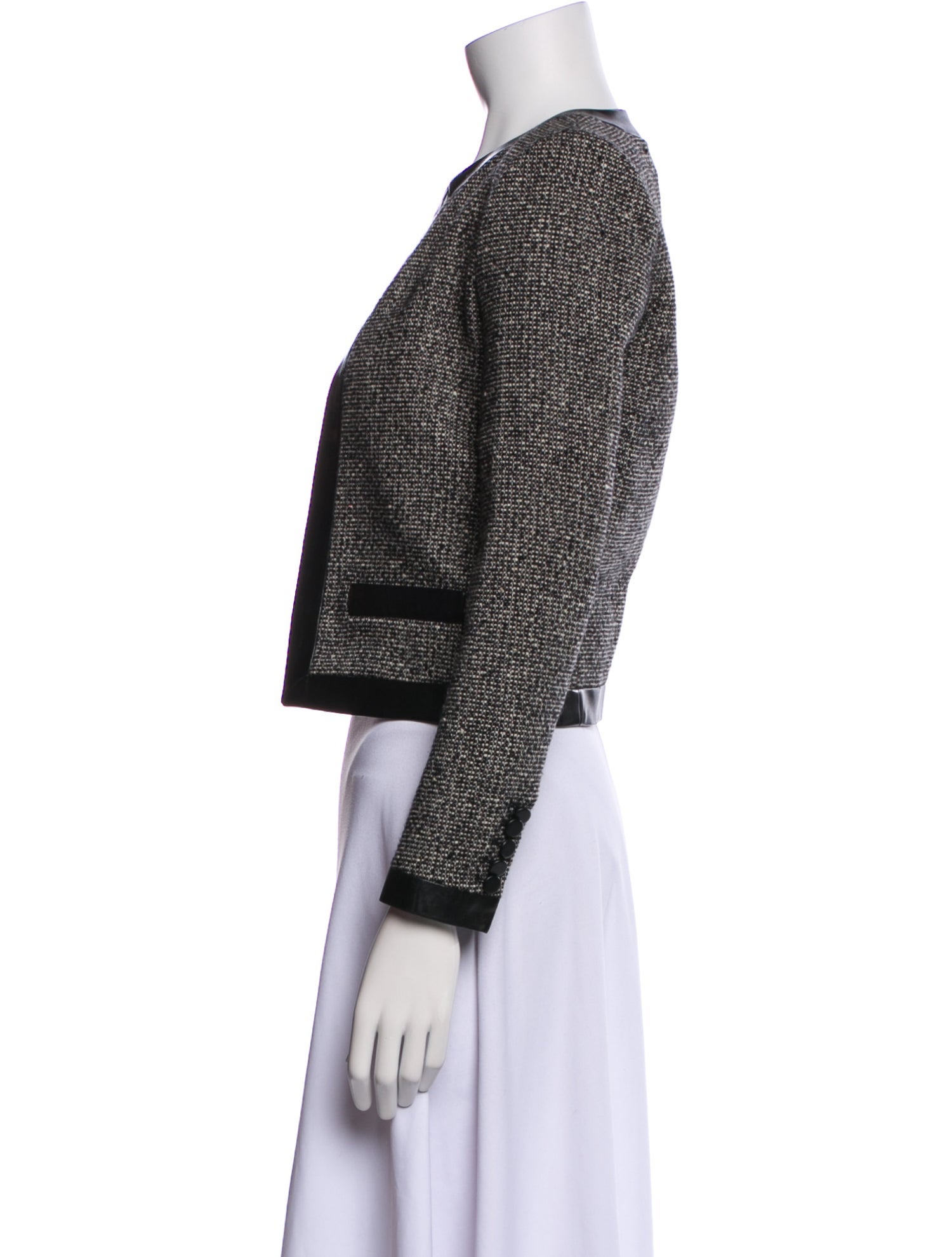 Saint Laurent Wool Tweed Pattern Evening Jacket