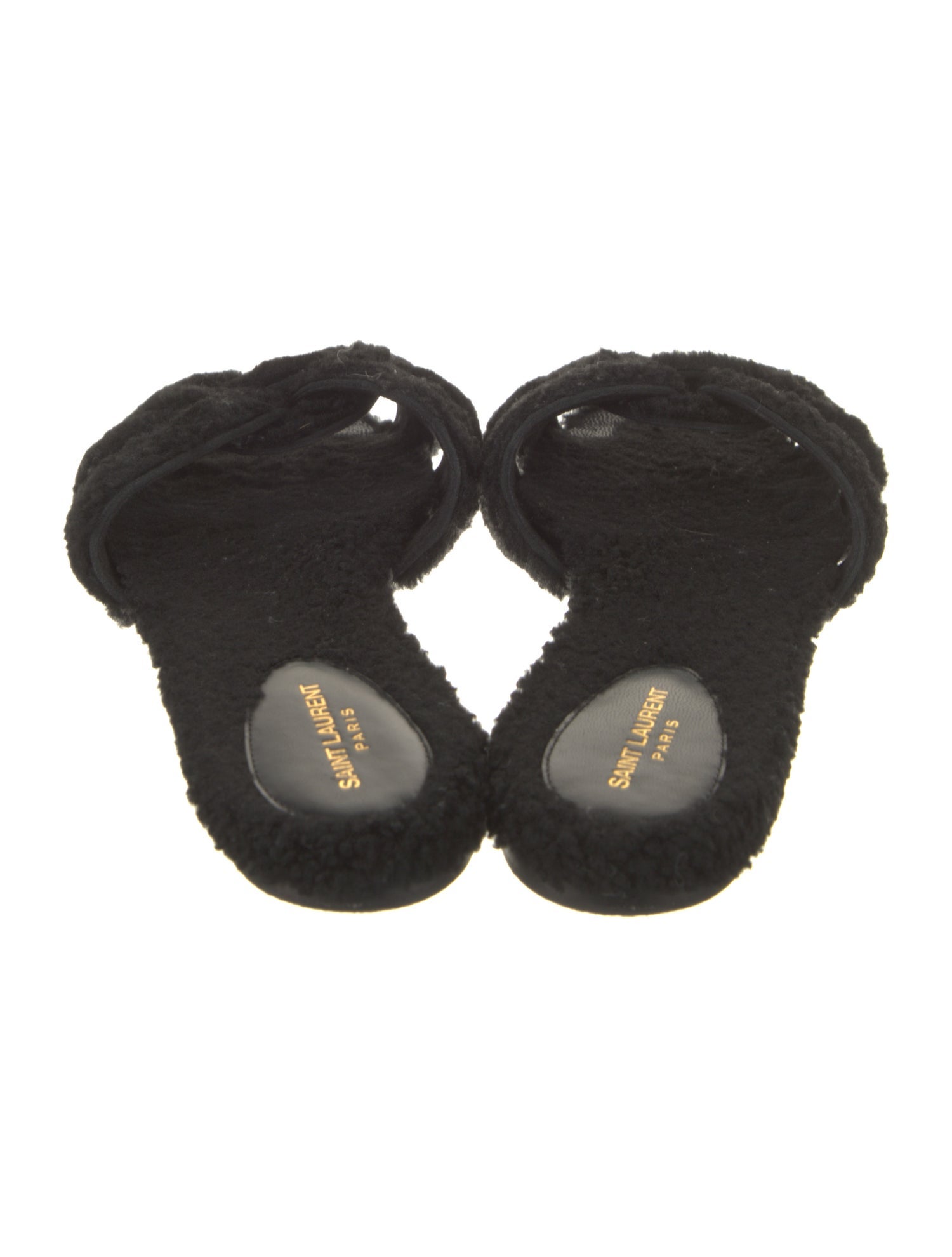 Saint Laurent Shearling Slides