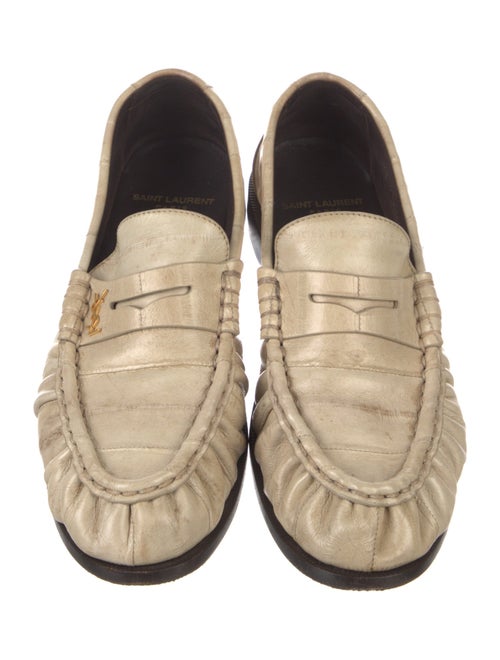 Saint Laurent Embossed Leather Loafers