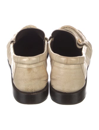 Saint Laurent Embossed Leather Loafers