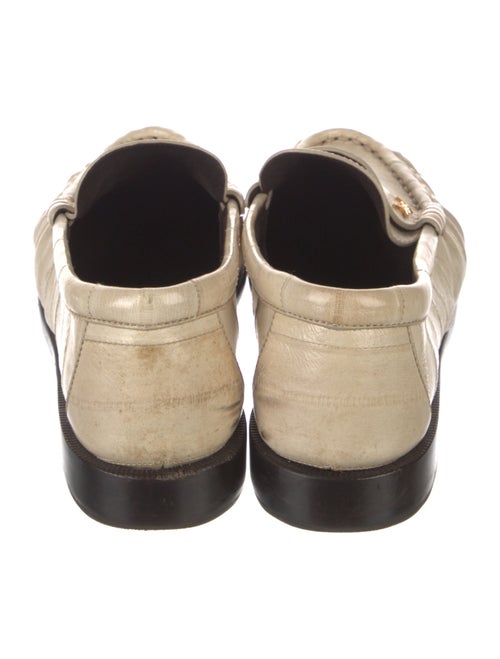 Saint Laurent Embossed Leather Loafers