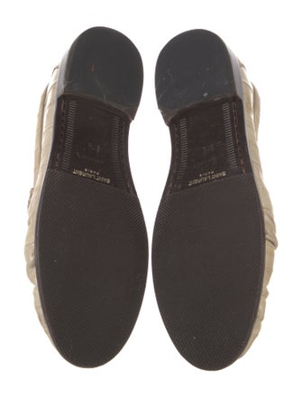 Saint Laurent Embossed Leather Loafers