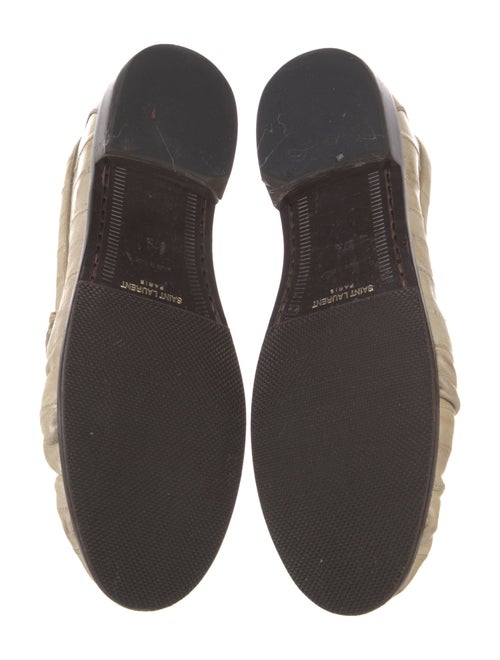 Saint Laurent Embossed Leather Loafers