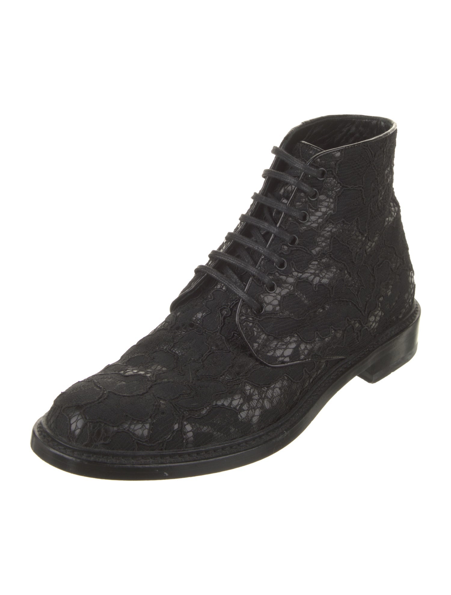Saint Laurent Lace Combat Boots