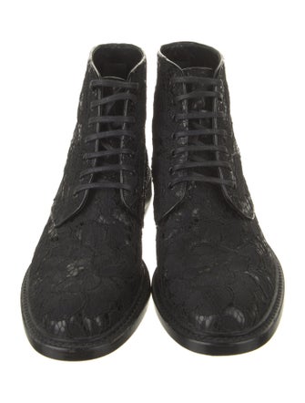 Saint Laurent Lace Combat Boots