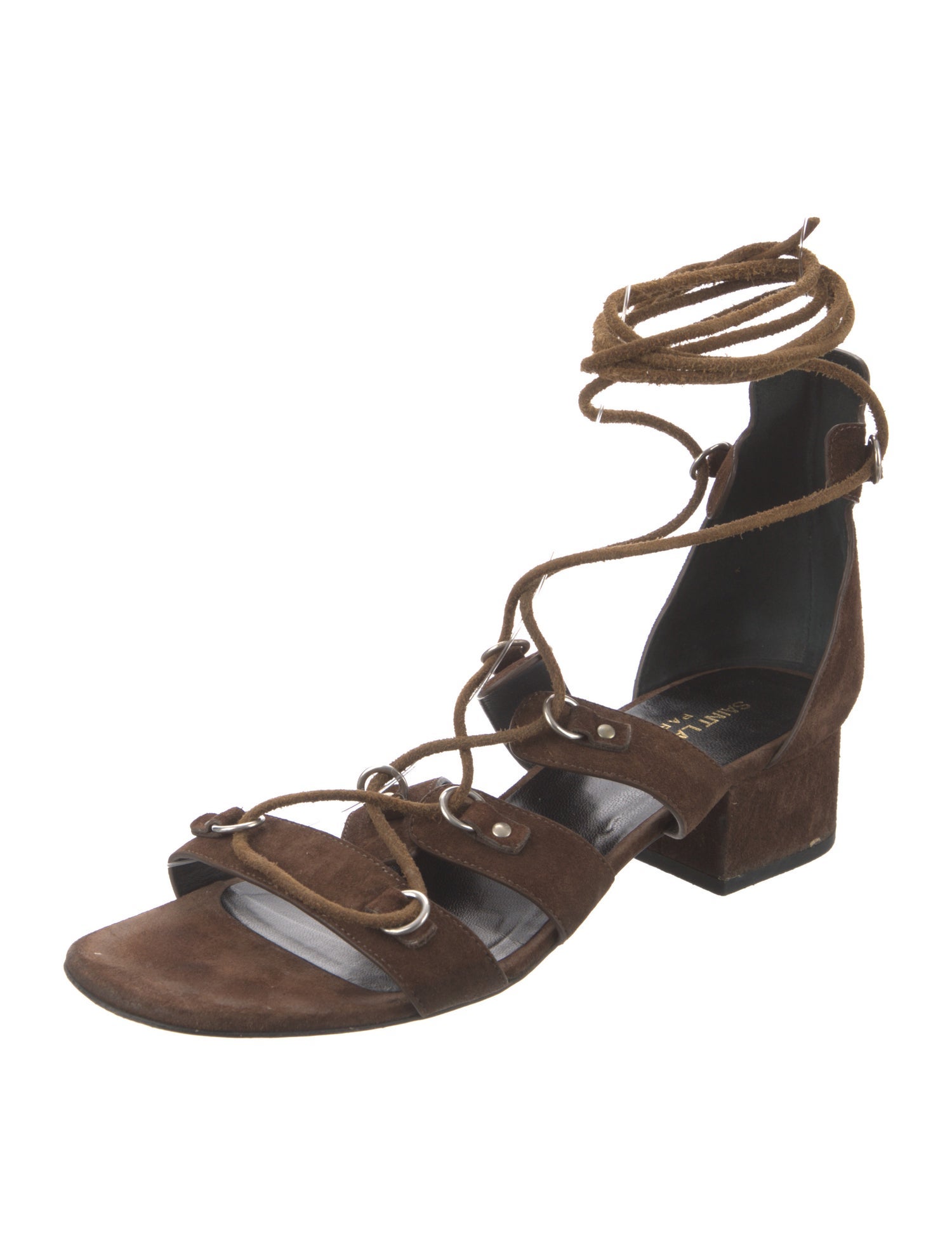 Saint Laurent Suede Gladiator Sandals