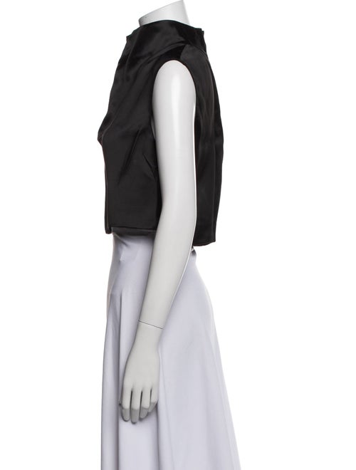 Saint Laurent Turtleneck Sleeveless Crop Top