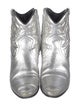 Saint Laurent Leather Colorblock Pattern Western Boots