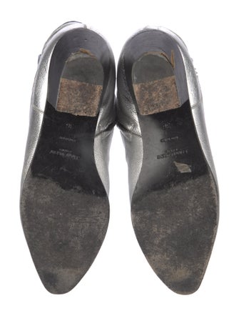 Saint Laurent Leather Colorblock Pattern Western Boots