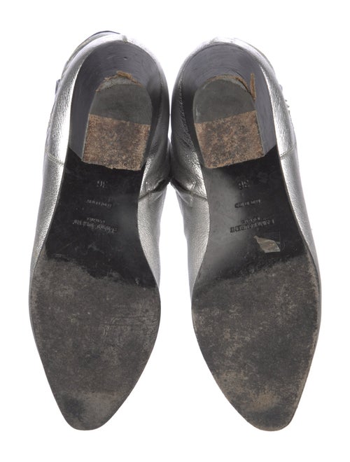 Saint Laurent Leather Colorblock Pattern Western Boots