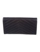 Saint Laurent 2018 Monogram Chevron Matelassé Large Envelope Flap Wallet