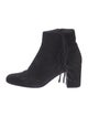 Saint Laurent Suede Fringe Trim Accent Boots