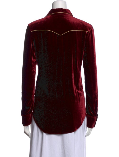 Saint Laurent Long Sleeve Button-Up Top