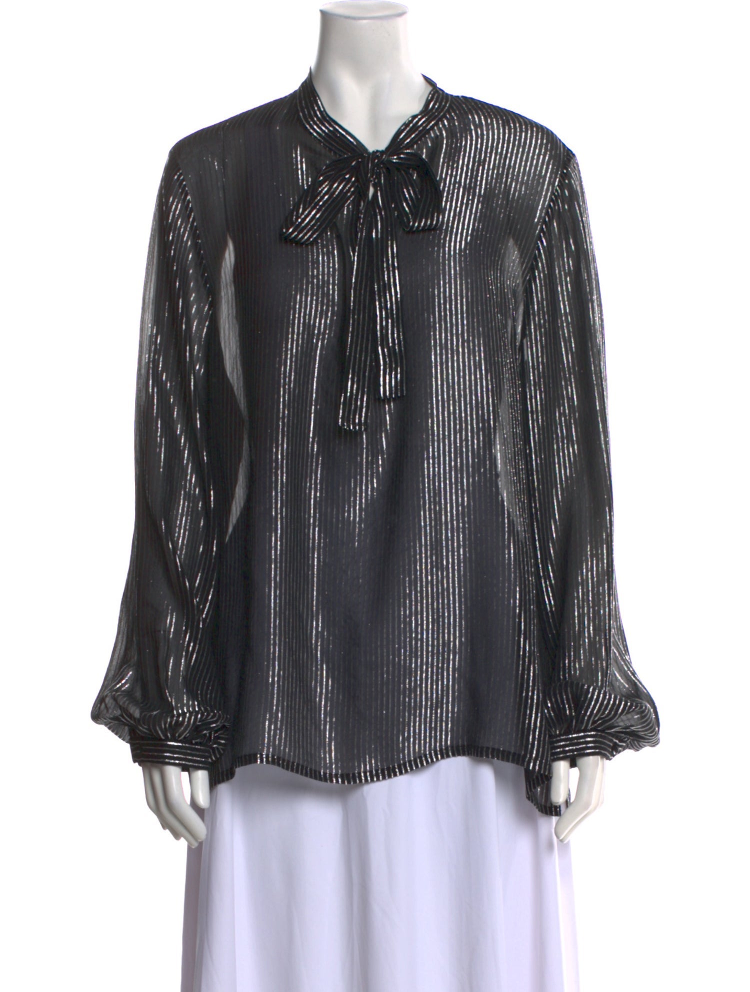 Saint Laurent Silk Long Sleeve Blouse w/ Tags