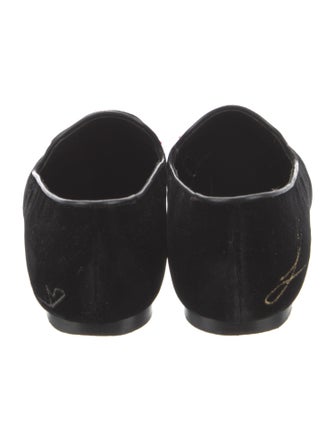 Saint Laurent Velvet Graphic Print Loafers