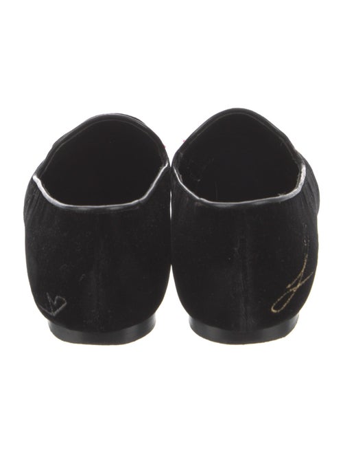 Saint Laurent Velvet Graphic Print Loafers